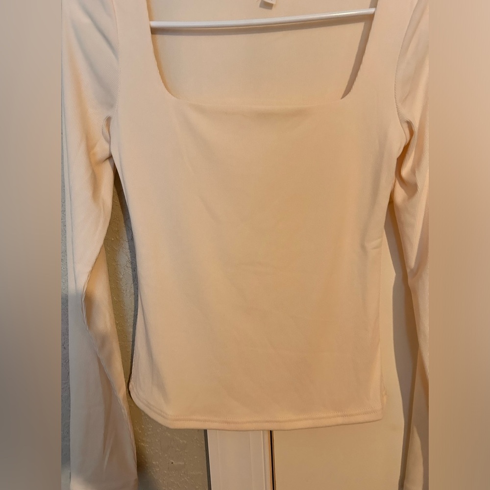 ODDI Cream Long Sleeve Women's Top - small